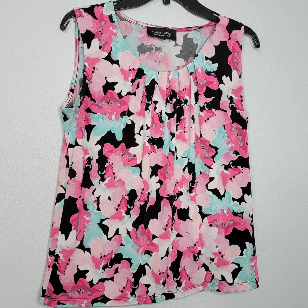M Black Label by Evan Picone Floral blouse CC